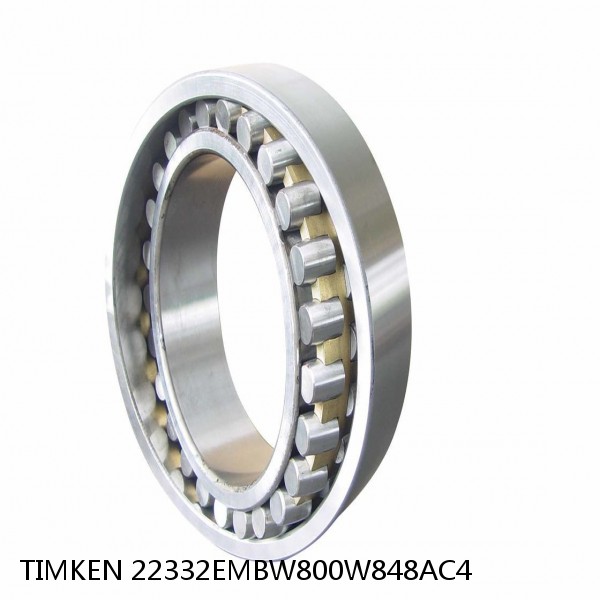 22332EMBW800W848AC4 TIMKEN Spherical Roller Bearings Steel Cage