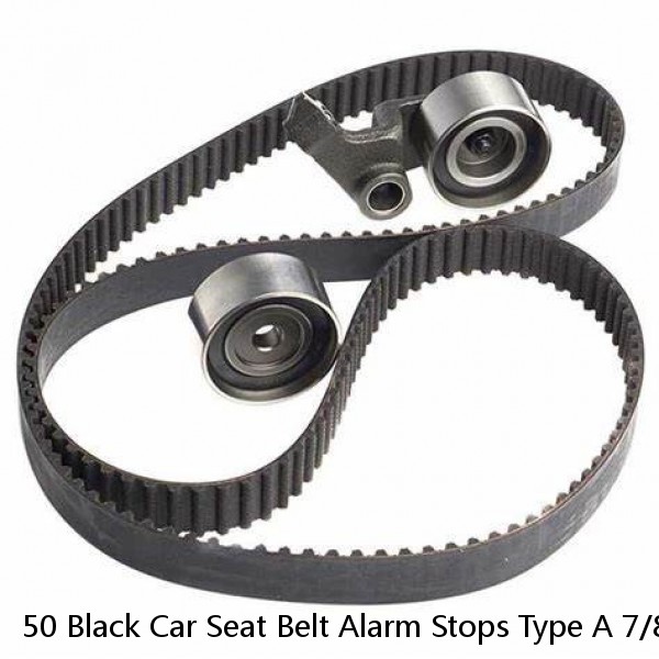 50 Black Car Seat Belt Alarm Stops Type A 7/8
