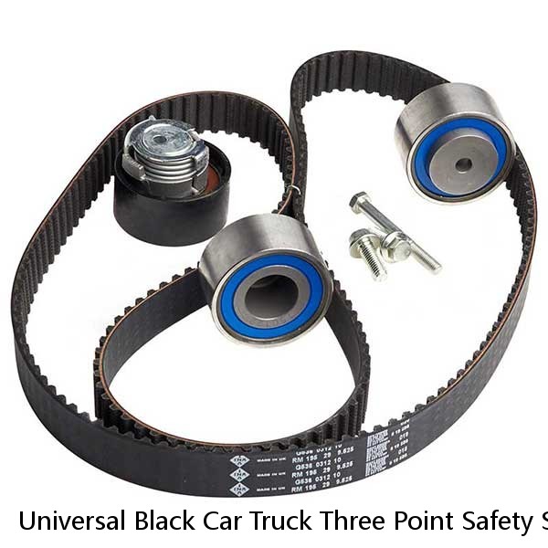 Universal Black Car Truck Three Point Safety Seat Belt Lap Shoulder Retractable