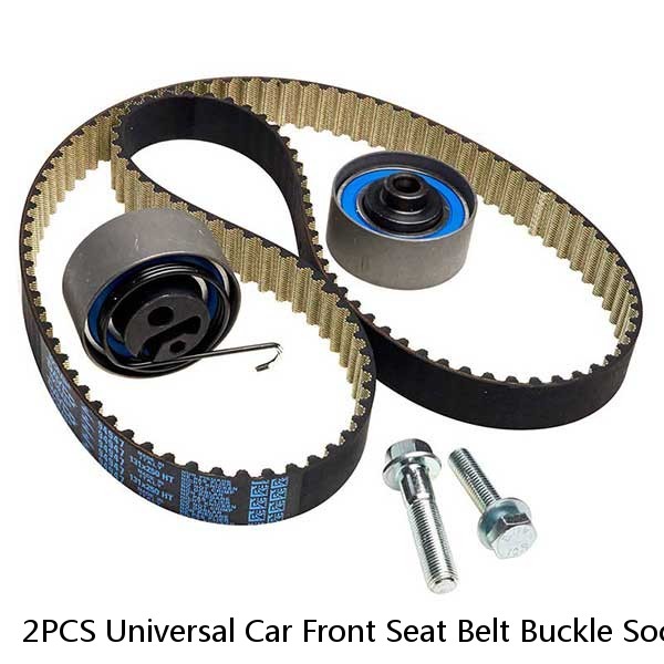 2PCS Universal Car Front Seat Belt Buckle Socket Plug Connector & Warning Cable #1 image