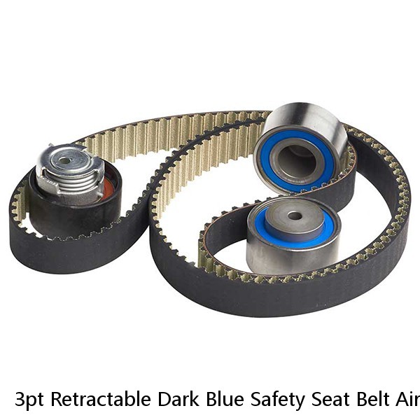 3pt Retractable Dark Blue Safety Seat Belt Airplane Lift Buckle Interior Car V8 #1 image